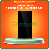 Tủ lạnh Dreame C Fresh Dual Inverter 600L DRC600WGB4VN – 4 cánh mặt kính, đông mềm