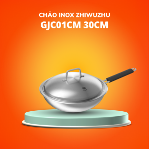 Chảo Inox Zhiwuzhu GJC01CM 30cm - Dùng được bếp từ