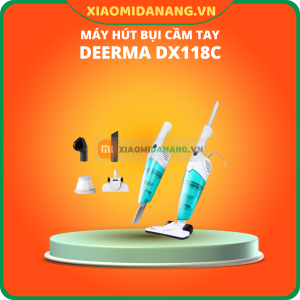 Máy hút bụi cầm tay DEERMA DX118C - Hàng Chính hãng