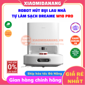 Robot Hút Bụi Lau Nhà Dreame Bot W10 Pro – Bản Nội Địa – Tự Giặt Giẻ, Sấy Khô