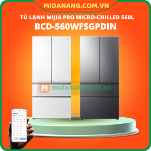 Tủ lạnh Mijia Pro Micro-chilled 560L Hệ thống kép Kiểu Pháp Âm tủ BCD-560WFSGPDIN