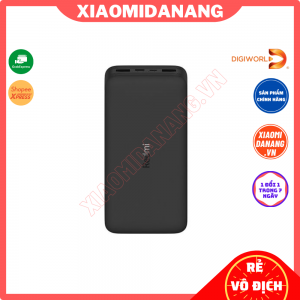 Pin sạc dự phòng Xiaomi Redmi 20000 mah 18W Fast Charge Global / Đen- Trắng